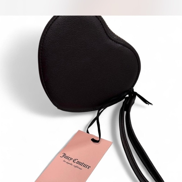 NEW Juicy Couture Black Heart Wristlet - Picture 2 of 3